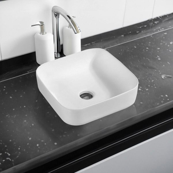 Limoge 7839 Ceramic Vert Square Countertop Basin