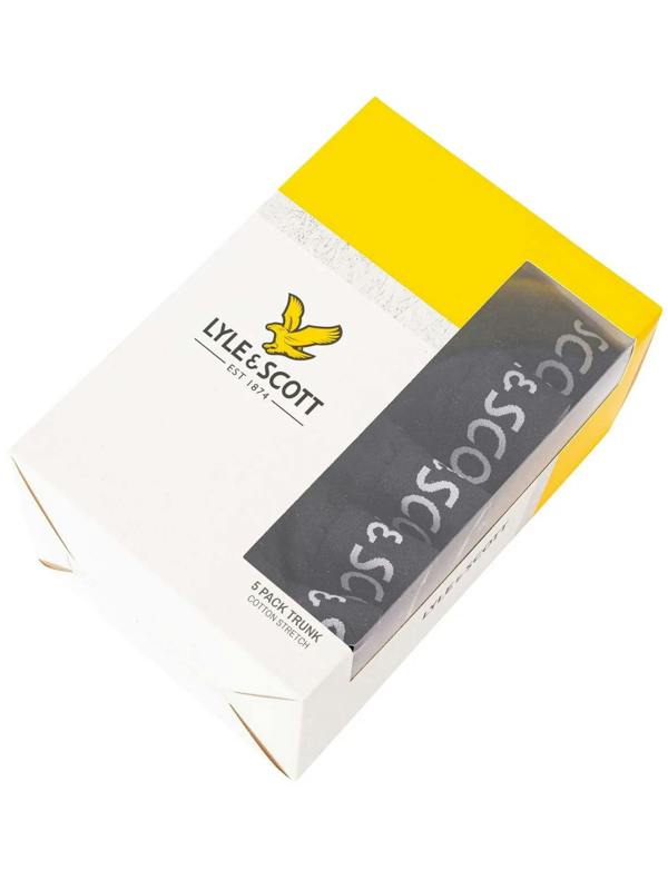 Lyle & Scott 5-Pack Miller Boxer Briefs, Black