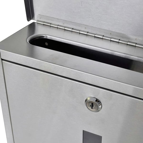 Berkfield Double Mailbox on Stand Stainless Steel