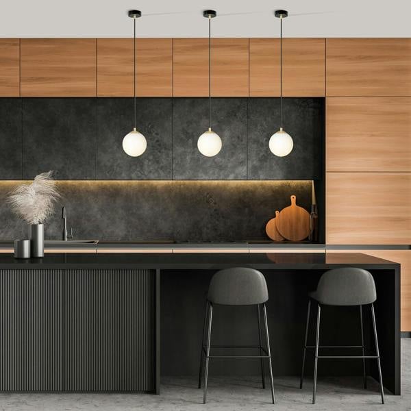 Emibig ROYAL  Pendant lamp 1 x E14  Black, gold with White Shade