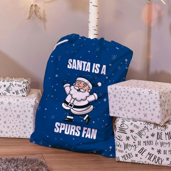 BritishmadeGifts Santa is a Spurs Fan - Football Fan Santa Sack