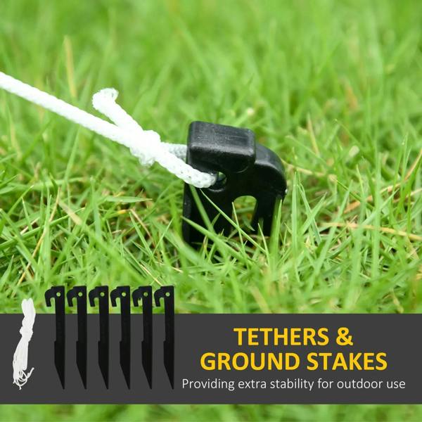 Inflatable dragon tether ropes and ground stakes for outdoor yard stability