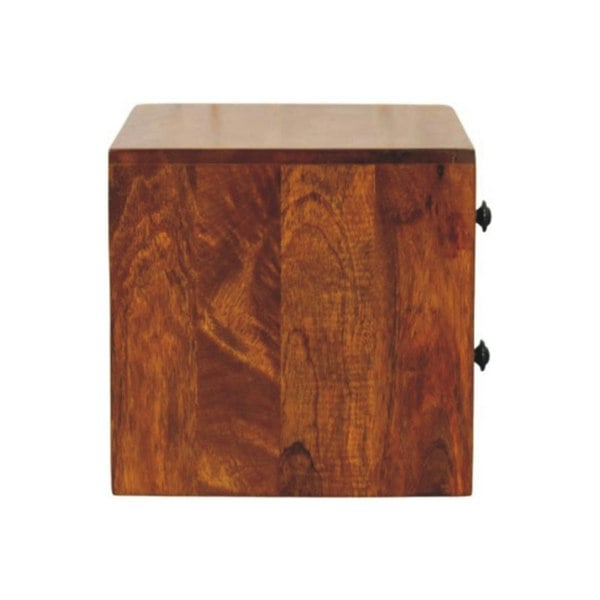 Artisan Furniture Solid Wood Solis 2-Drawer Chestnut Wall Mounted Nightstand