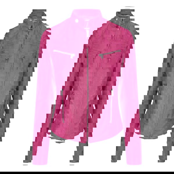 Leather Company Women's Leather Fitted Biker Brown Jacket