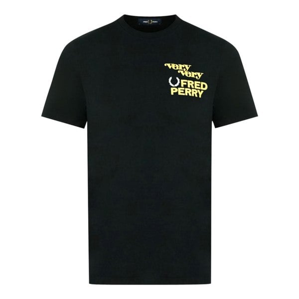 Fred Perry Very Very Logo T-Shirt - Black