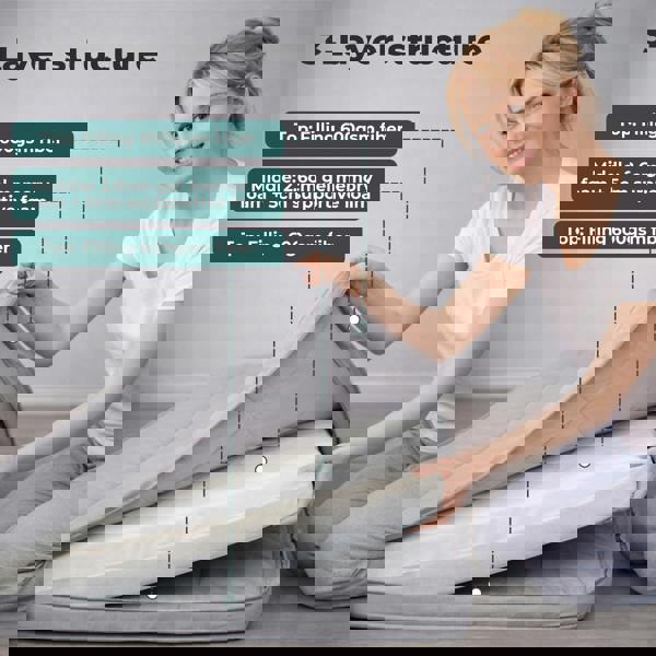 Lavio Folding Floor Mattress Bed Topper Single 10cm Roll Up for Caravan Camper