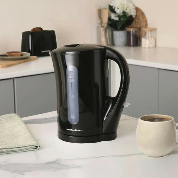 Hamilton Beach Essential 1.7L Plastic Kettle - Black - Hamilton Beach UK