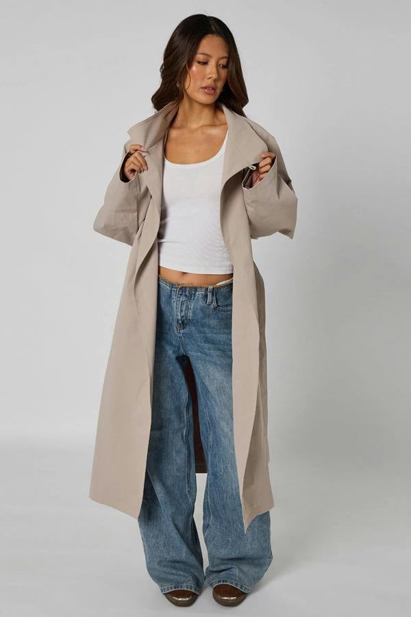 Urban Bliss High Neck Button Trench