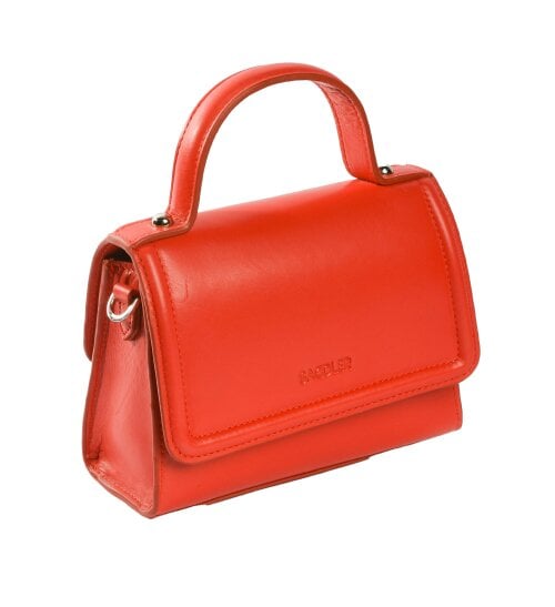 SADDLER  TINA Leather Flapover Handbag - Adjustable Strap, Phone Pocket, Crossbody or Handheld - RFID Protected