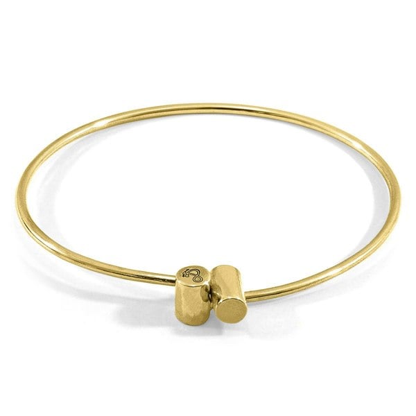 Anchor & Crew Wynne Capsule Midi Geometric 9ct Yellow Gold Bangle