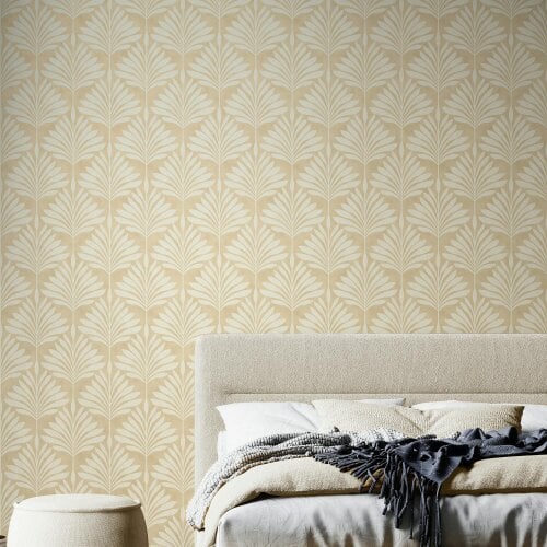 Hoopla Walls Palm Fan - Sand 10m Wallpaper