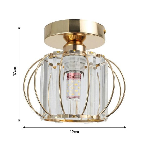 Metal Lantern Shape 1-Light Pendant Light Living and Home