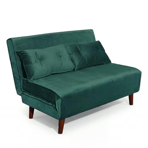 Kosy Koala Double Sofa Bed Sleeper Foldable Portable Pillow Lounge Couch Green Sofa