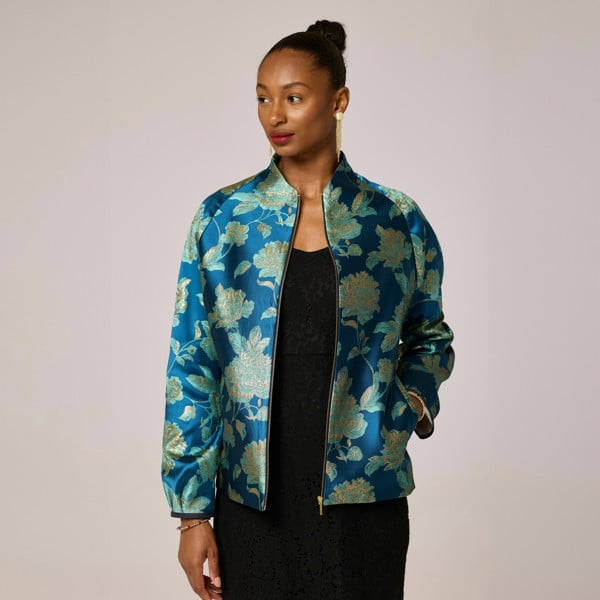 Lioness by TF Azure Bloom Brocade Jacket