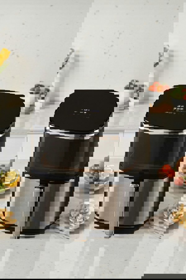 Living and Home 6L Visible Air Fryer Oven Roaster with Smart Touch Display, Adjustable Temp, Timer Function