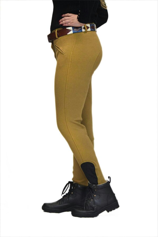 eQuitack Women's Stretchy Self Seat Horse Riding Jodhpurs Light Brown