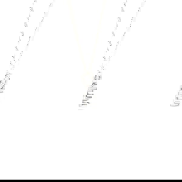 Say It With Dainty Block Initial Necklace - Sterling Silver