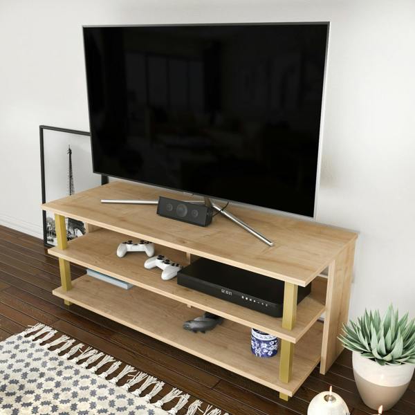 Decorotika Pueblo Modern Tv Stand TV Cabinet for TV's up to 55"