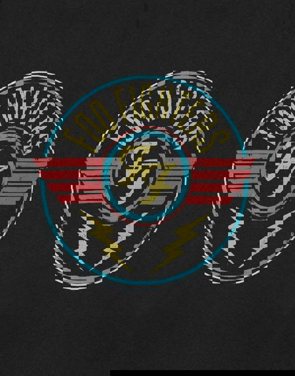 Foo Fighters Mens Black Lightning Short Sleeved T-Shirt