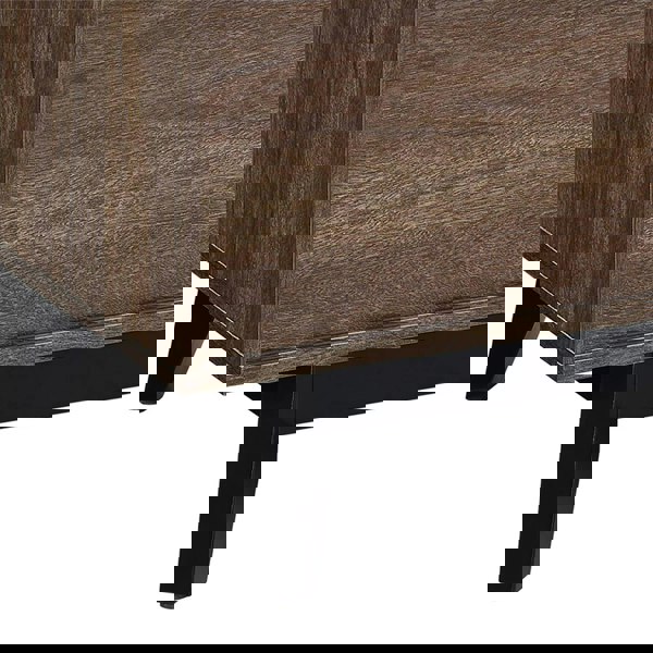 Dorel Home Vaughn Accent Side Table with Flip Down Door in Walnut