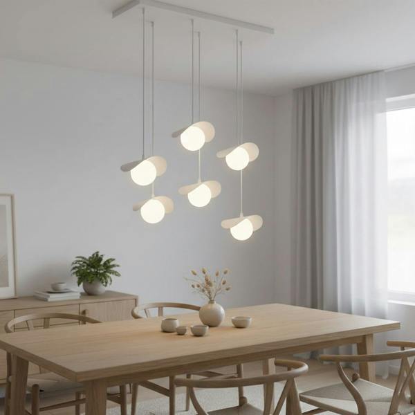 Emibig RITUAL Pendant lamp 6 x G9 White with White Shade