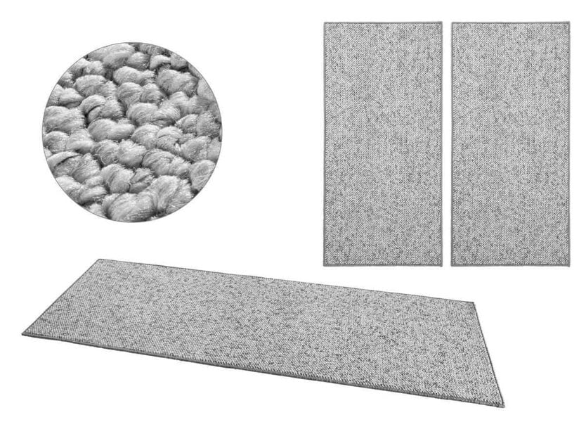 The Rugs Tufted Wool-Look 3-Piece Bedside Runner Rug Set