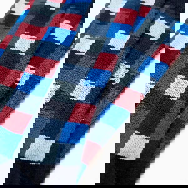 Jemsox Square Pattern Organic Cotton Mens Socks | Comfort Top & Soft Fit