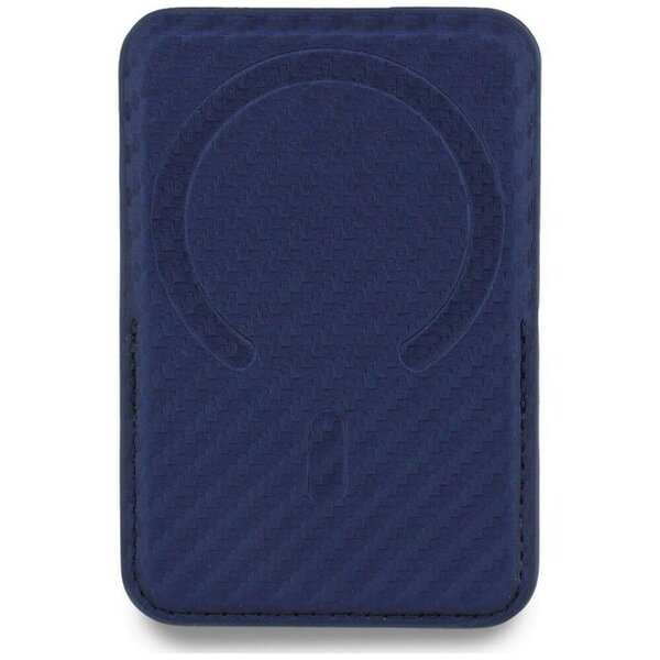BMW M Carbon Metal Logo Magnetic Card Holder with Stand Navy Blue - BMOWMCS26PCILV