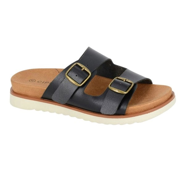 Cipriata Womens/Ladies Tiberia Mule Sandals - Black