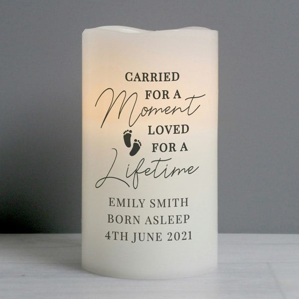 Personalised Memento Company Personalised Carried For A Moment Led Candle