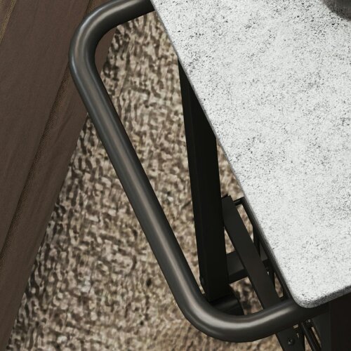 Wyld Haus Fimado Metal Grey And Black 4 Basket Mobile Kitchen Trolley With Locking Wheels