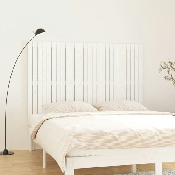 Berkfield Wall Headboard White 166x3x110 cm Solid Wood Pine