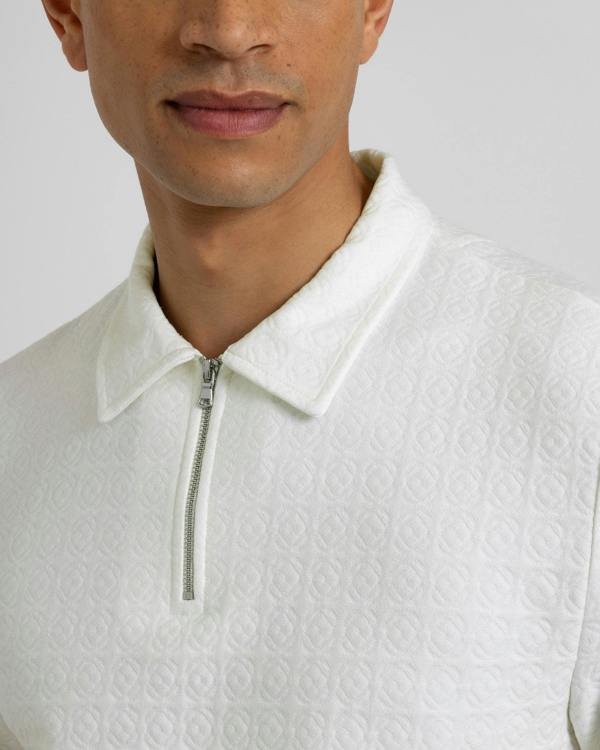 Steel & Jelly Crofton - Tile Jacquard Textured Polo Shirt