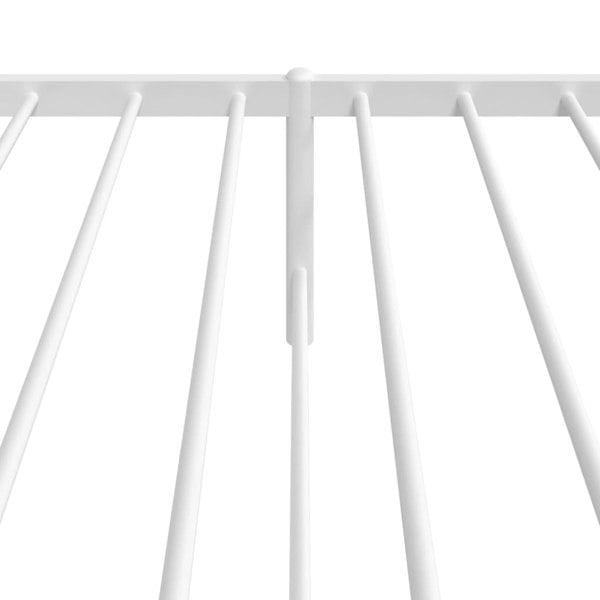 Berkfield Metal Bed Frame with Headboard White 100x200 cm