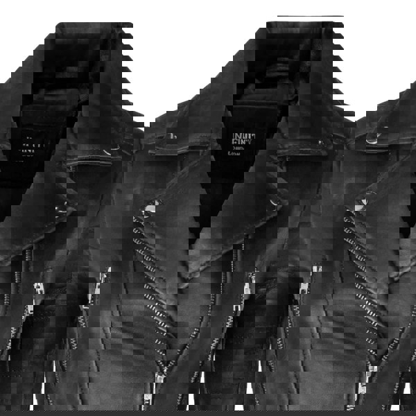 Infinity Leather Women's Real Leather Short Cropped Length Biker Jacket