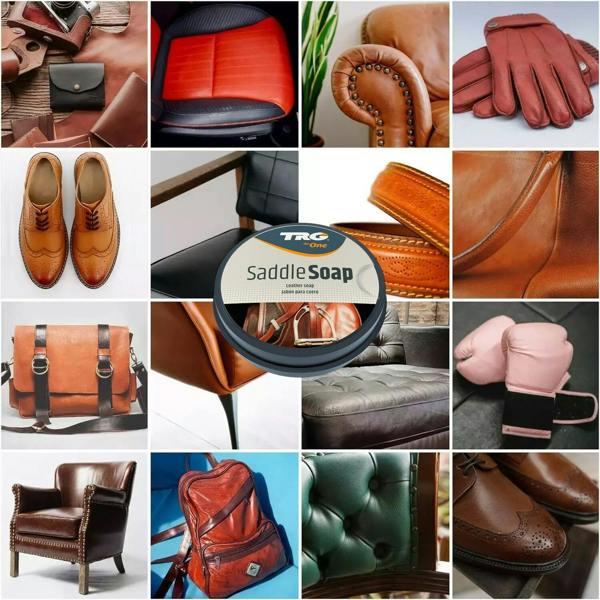 TRG Saddle Soap - Traditional Formula Leather Cleaner with Dual Action 100ml