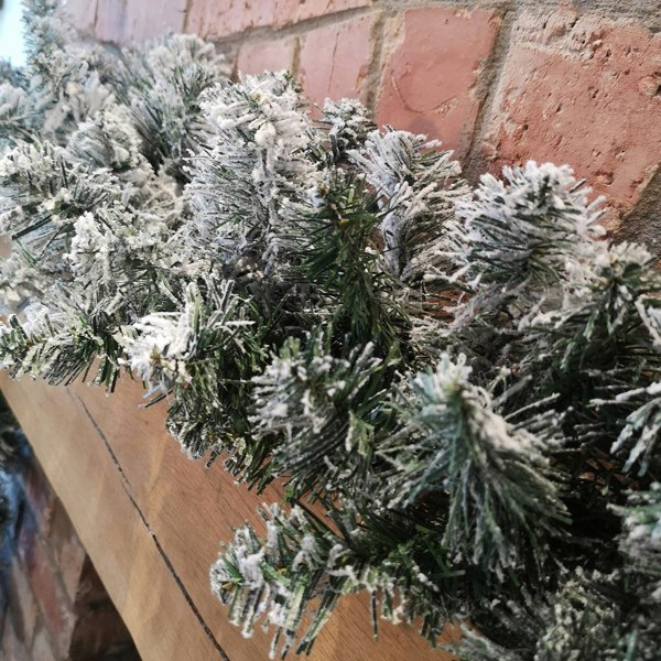 Samuel Alexander 30 x 270cm 9ft Kaemingk Luxury Green Christmas Imperial Garland Snowflocked