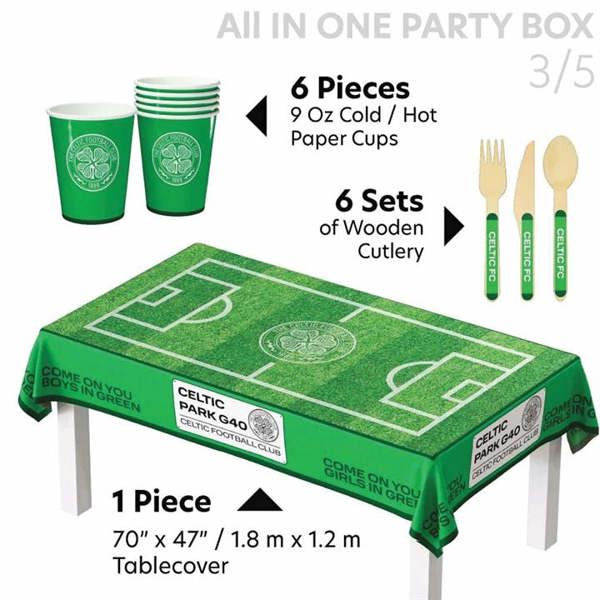 Celtic FC All in One Party Box Set, Kitchen Accessories, Sports, Gift