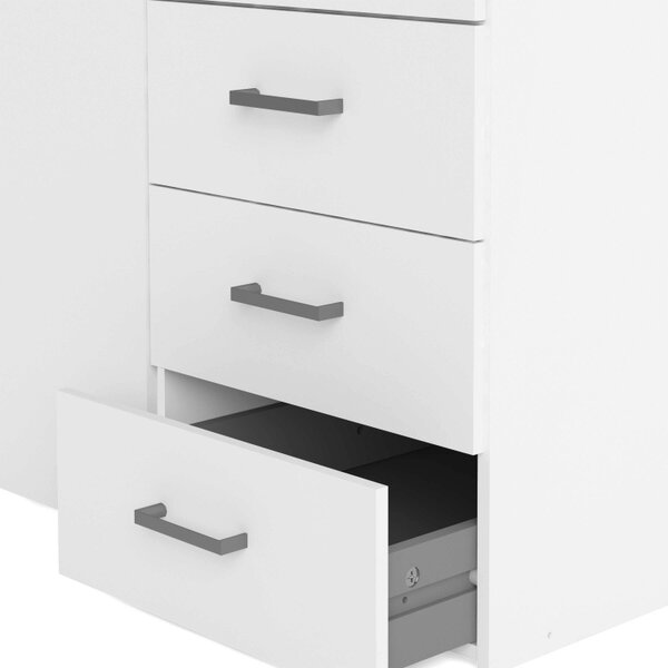 Wyld Haus Munich White Wooden 3 Doors 3 Drawers 5 Shelves