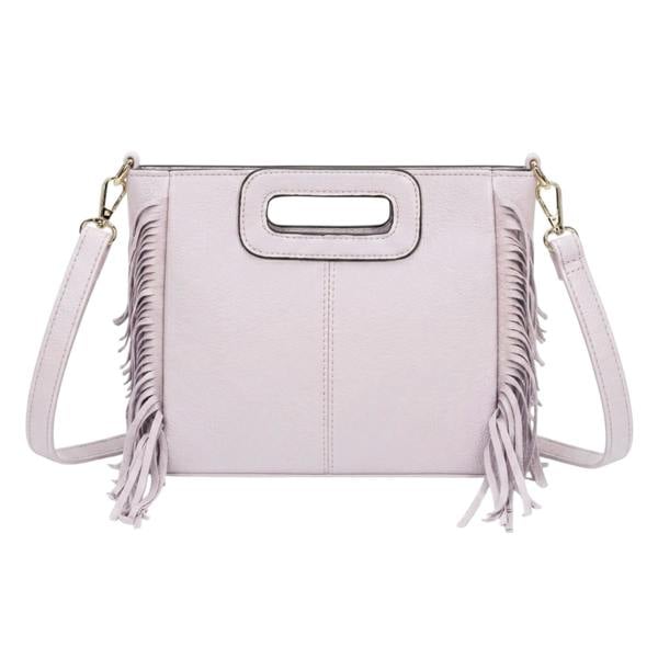 Kitise Bohemian Fringe Tassel Cutout Crossbody Shoulder Tote Bag