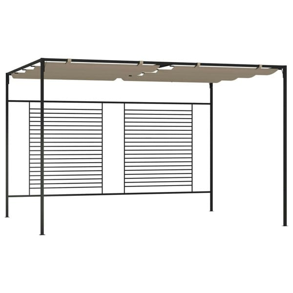 Berkfield Gazebo with Retractable Roof 3x4x2.3 m Taupe 180 g/ma_