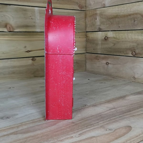Samuel Alexander 39cm Red with White Detail Christmas Santa Metal Post Box