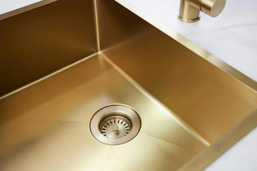 Top-Fix | Basket Strainer Kitchen Sink Waste | Brushed Brass Finish