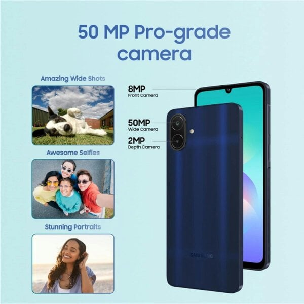 Samsung Galaxy A08 LTE 64GB 4GB RAM 6.7" Dual SIM Unlocked Dark Blue
