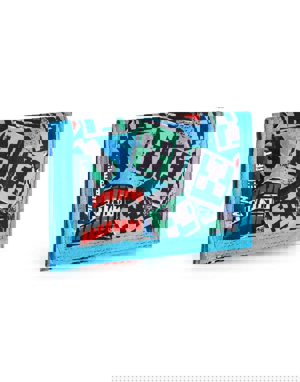 Minecraft Boys Blue Grafitti Strap Wallet (One Size)