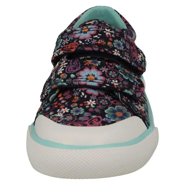Start-rite Girls Startrite Machine Washable Floral Detailed Canvas Shoe Garden