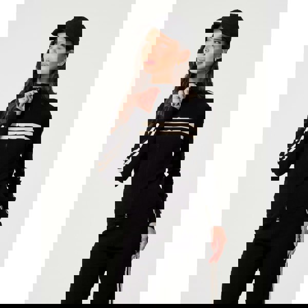 Pink Vanilla Stripe Front Zip Up Sweatshirt