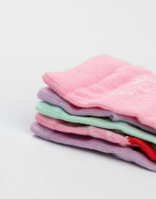 Disney The Little Mermaid Girls Multicoloured Ariel Calf Socks Set of 5