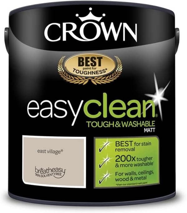 CROWN Easyclean Matt Emulsion Paint 2.5L East Village
