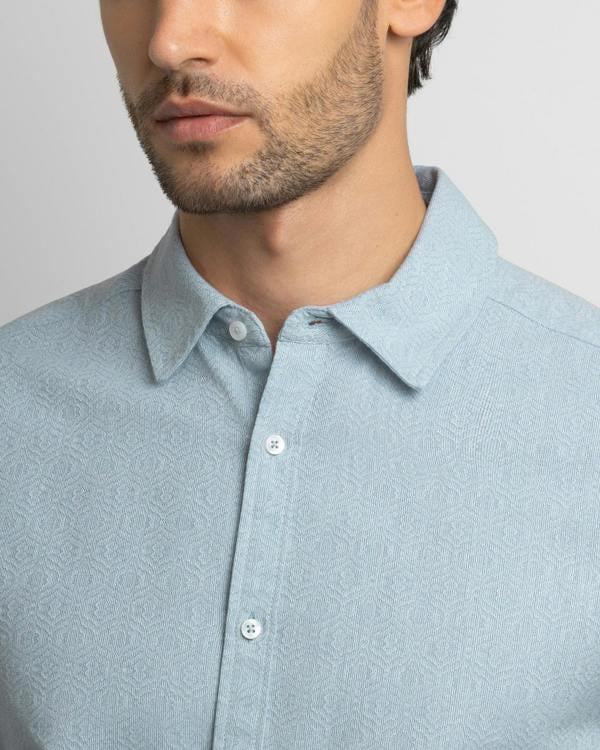 Steel & Jelly Allgreave - Abstract Jacquard Long Sleeve Shirt